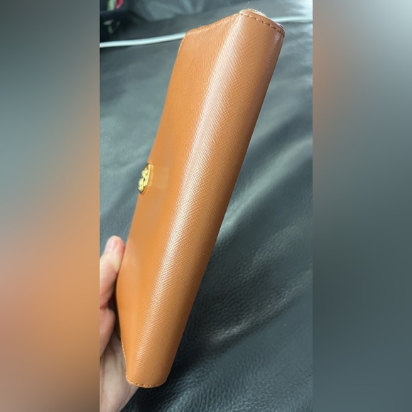 Tory Burch Brown Leather Zip-Around Wallet - Picture 8 of 16